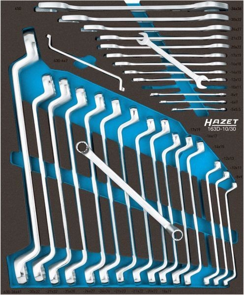 HAZET Spanner Set, ring / open ended Article number: 163D-10/30 cheaply
