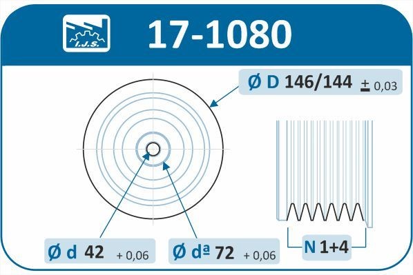 IJS GROUP Belt Pulley Set, crankshaft Article number: 17-1077SET cheaply