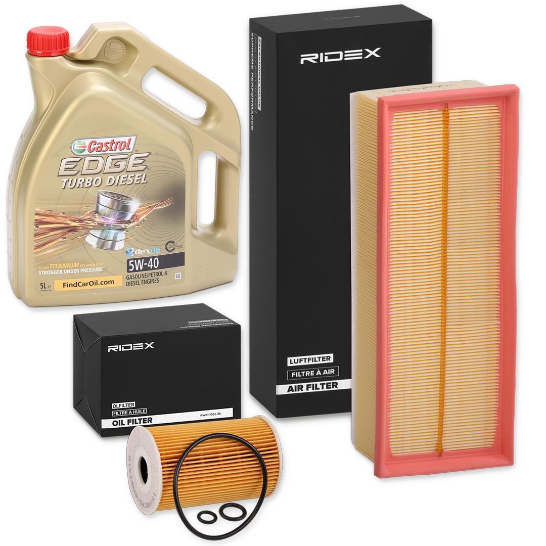 RIDEX Filter set with engine oil Article number: 100374T0011 cheaply