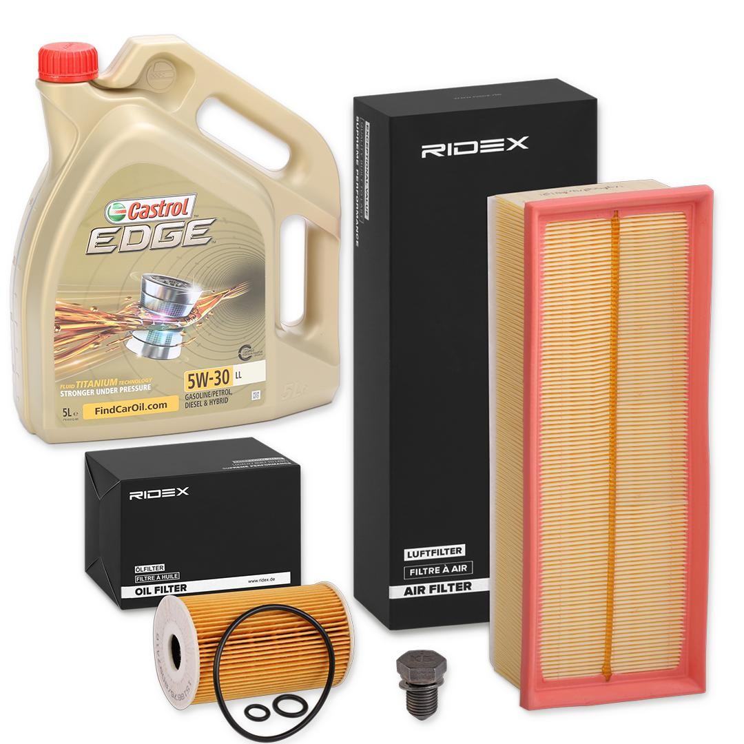 RIDEX Filter set with engine oil Article number: 100374T0017 cheaply