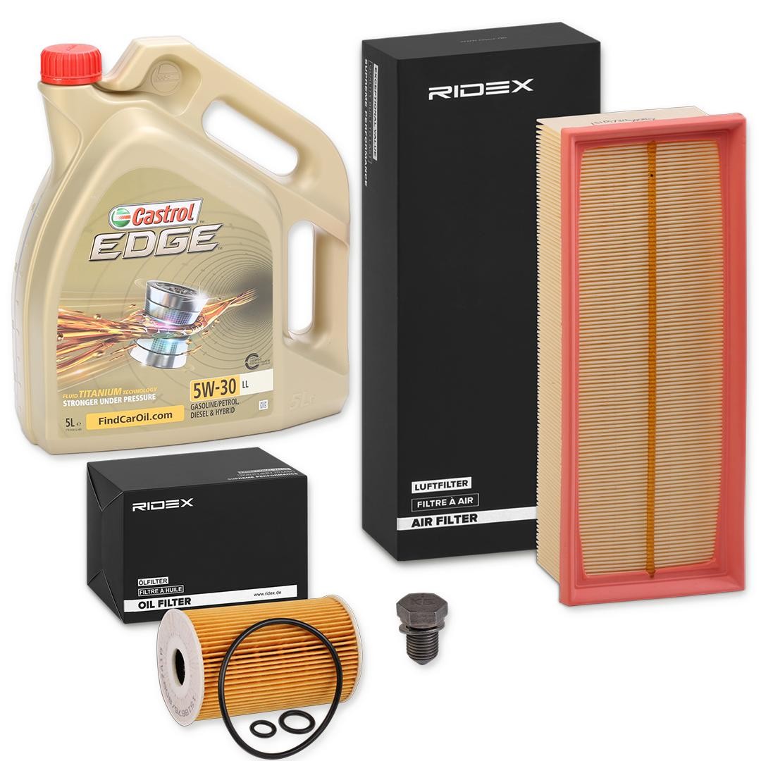 RIDEX Filter set with engine oil Article number: 100374T0018 cheaply