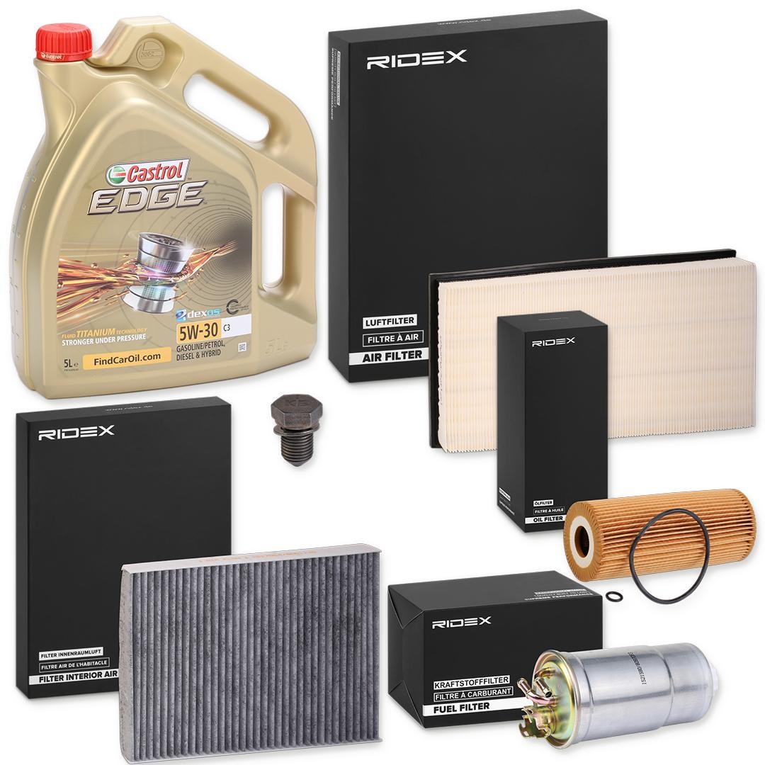 RIDEX Filter set with engine oil Article number: 100374T0021 cheaply