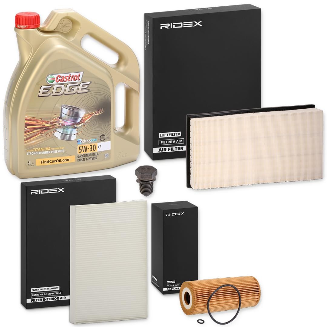 RIDEX Filter set with engine oil Article number: 100374T0023 cheaply