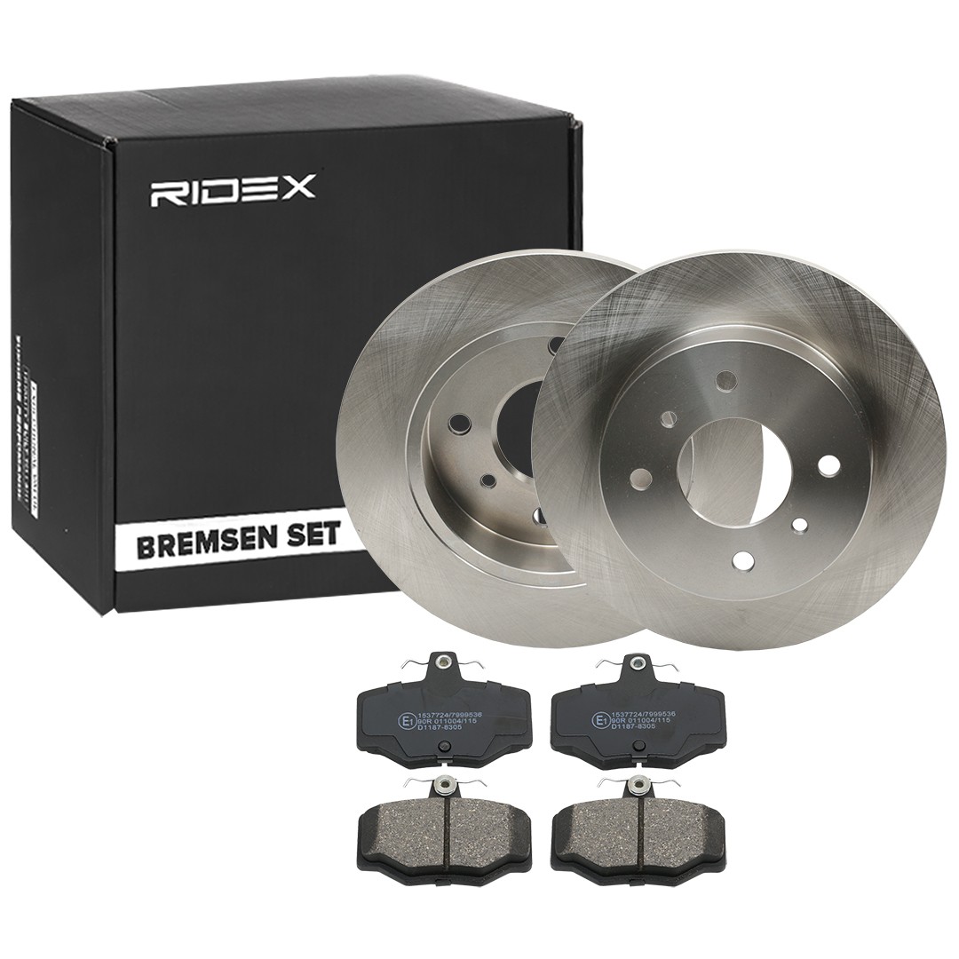 RIDEX Brake discs and pads set Article number: 3405B1802 cheaply