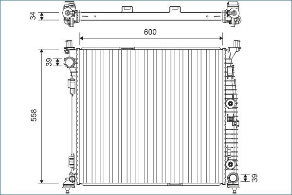 VALEO Engine radiator Article number: 701167 cheaply