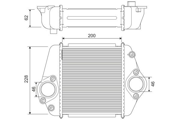 VALEO Intercooler Article number: 822901 cheaply