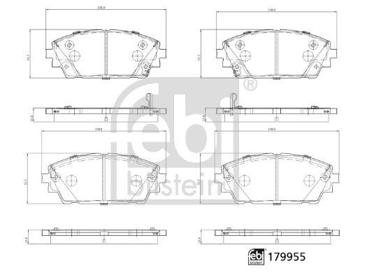 FEBI BILSTEIN Brake pad set Article number: 179955 cheaply