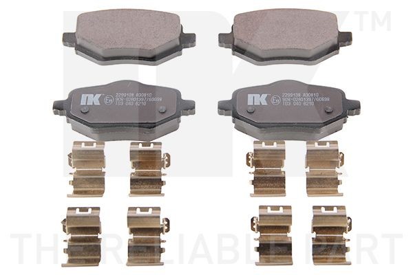NK Brake pad set Article number: 2299108 cheaply