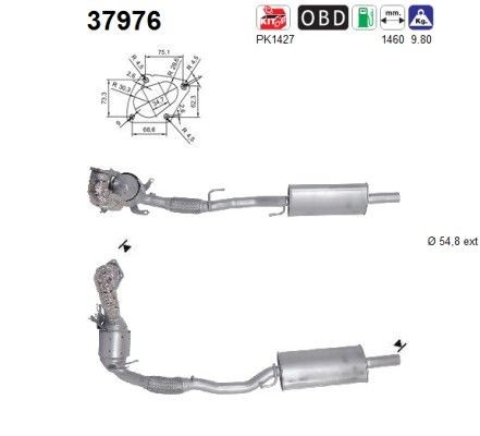 AS Catalytic converter Article number: 37976 cheaply