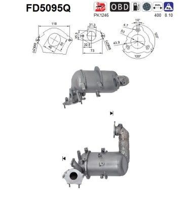 AS Diesel particulate filter Article number: FD5095Q cheaply