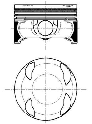 MAHLE ORIGINAL Piston Article number: 028 PI 00167 002 cheaply