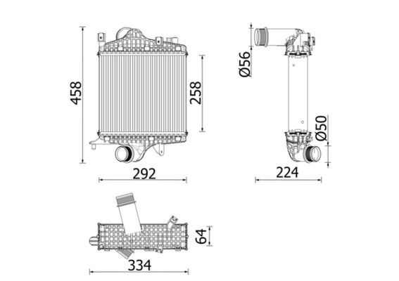 MAHLE ORIGINAL Intercooler artikkelnummer: CI 672 000P billig