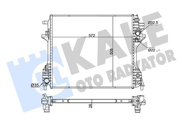 KALE OTO RADYATOR Engine radiator Article number: 345950 cheaply