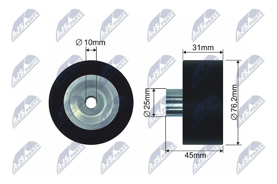 NTY Tensioner Pulley, V-belt Article number: RNK-FR-037 cheaply
