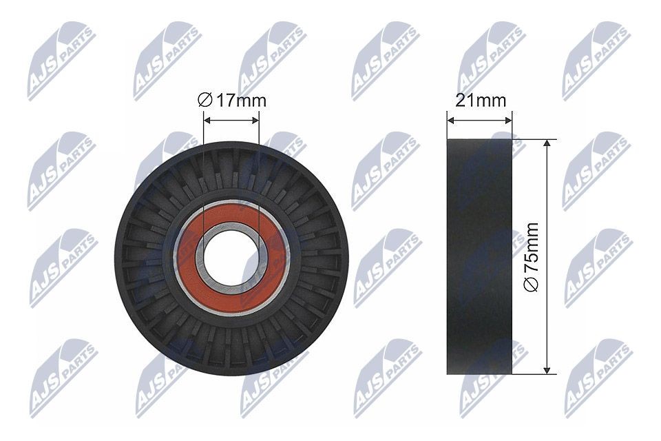 NTY Tensioner Pulley, V-belt Article number: RNK-FR-049 cheaply