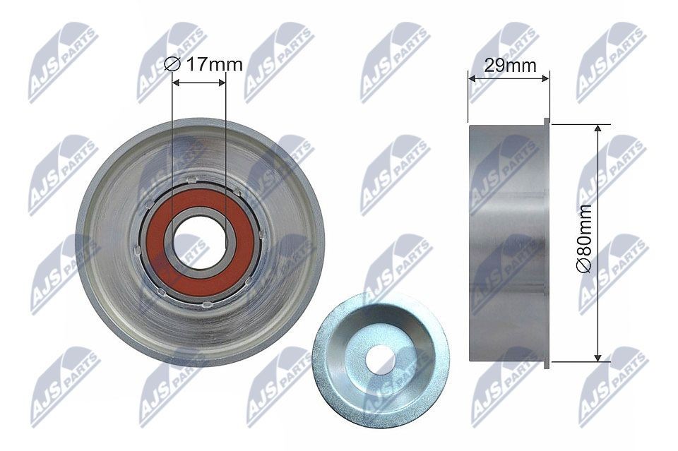 NTY Deflection / Guide Pulley, v-ribbed belt Article number: RRK-MS-000 cheaply