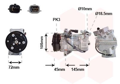 VAN WEZEL Air conditioning compressor Article number: 4301K713 cheaply