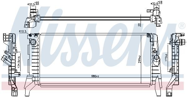 NISSENS Engine radiator Article number: 606391 cheaply
