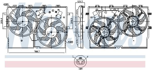 NISSENS Køleventilator Varenummer: 850001 billige