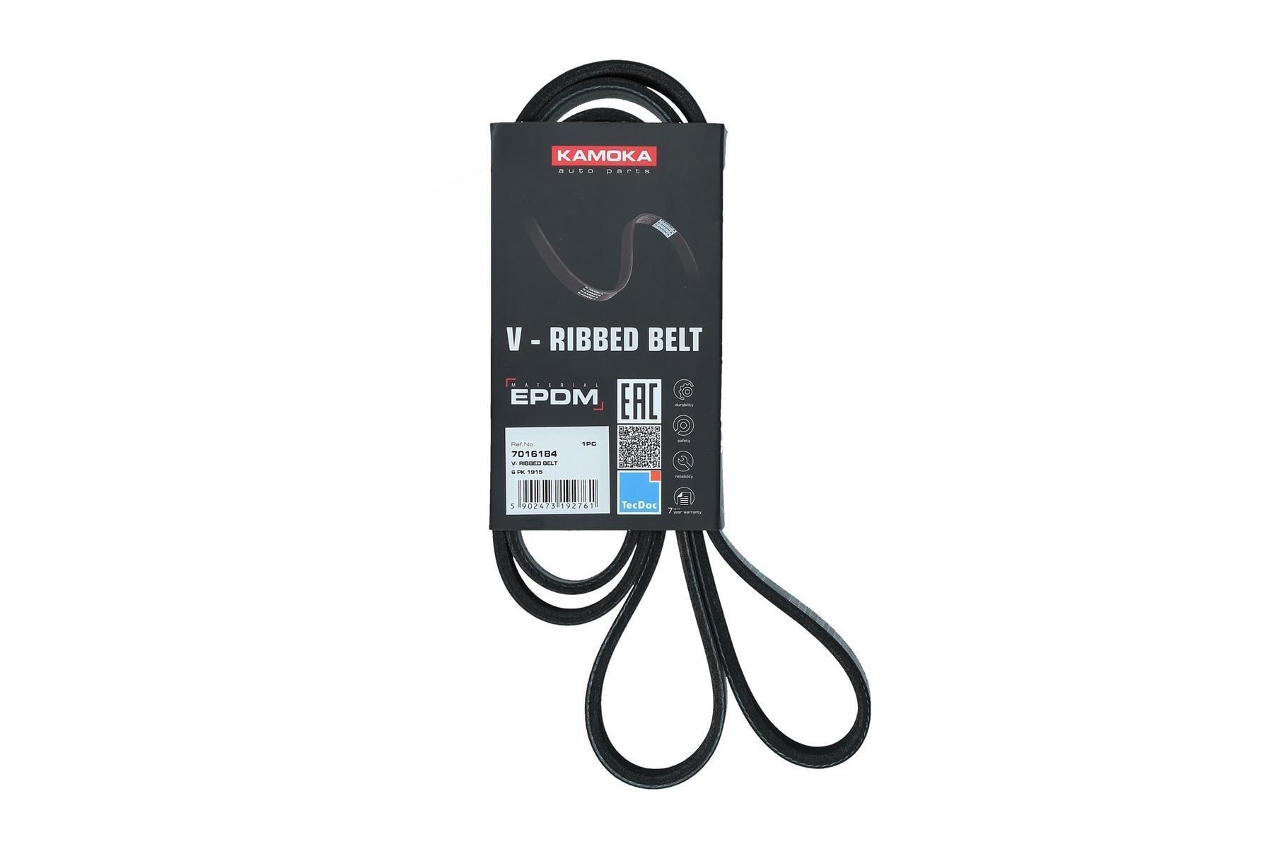 KAMOKA Serpentine belt Article number: 7016184 cheaply