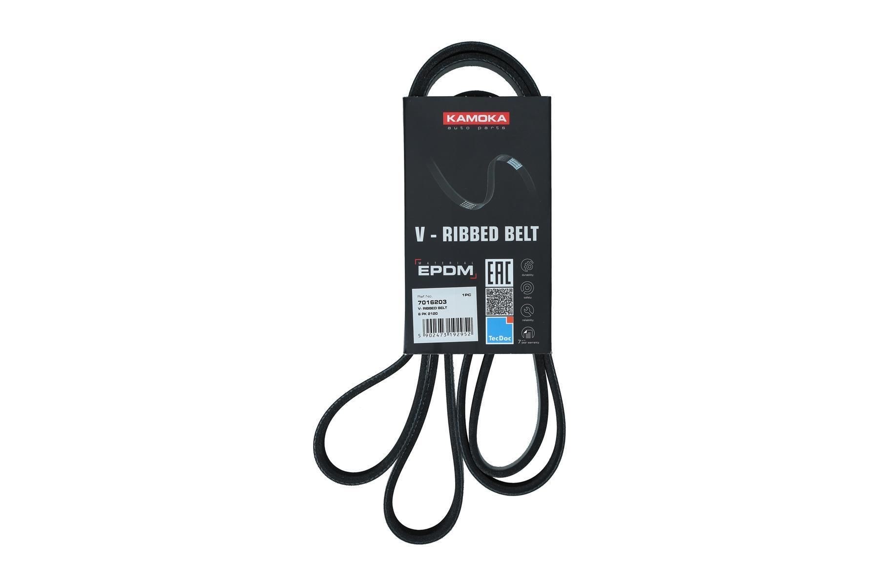 KAMOKA Serpentine belt Article number: 7016203 cheaply