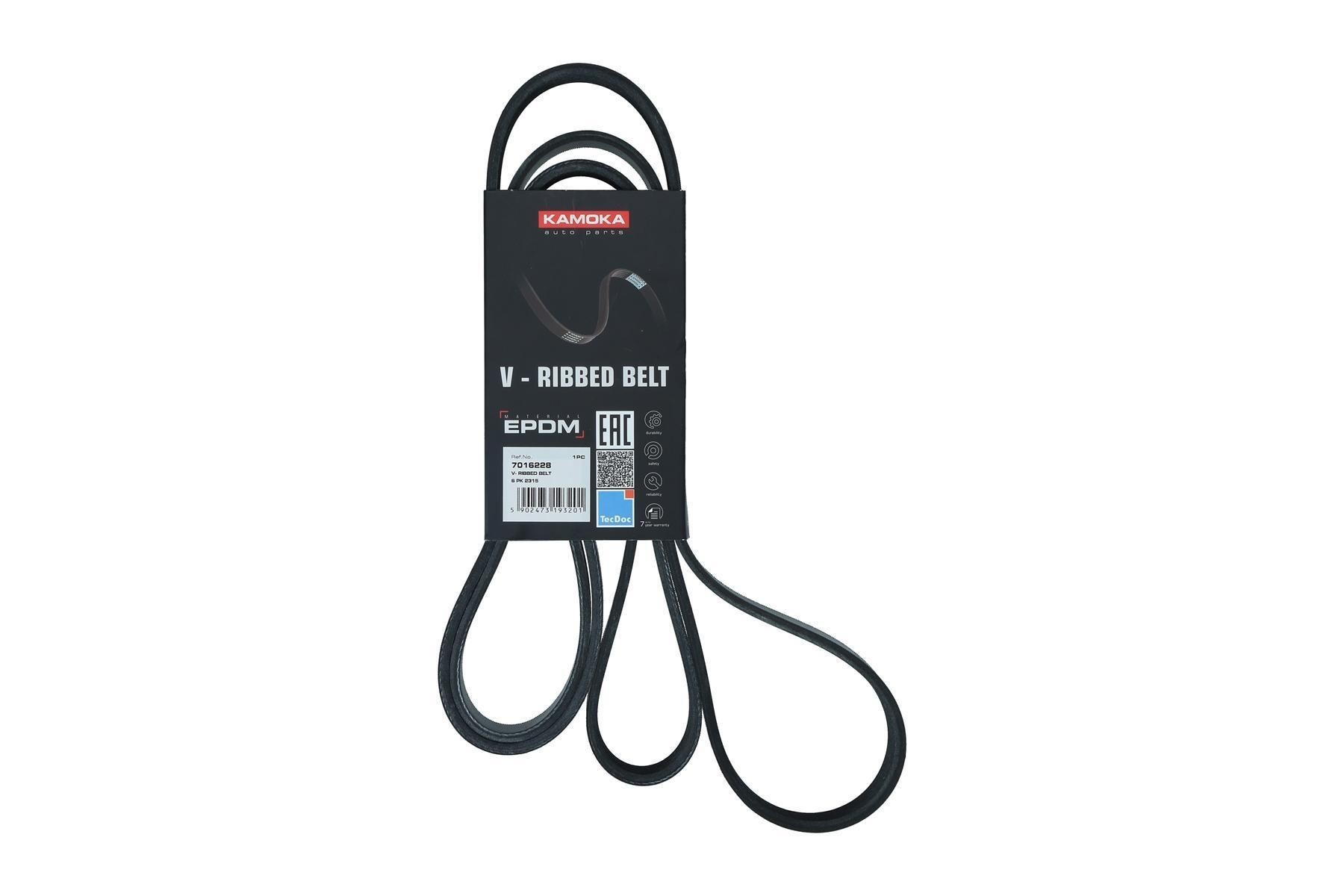 KAMOKA Serpentine belt Article number: 7016228 cheaply
