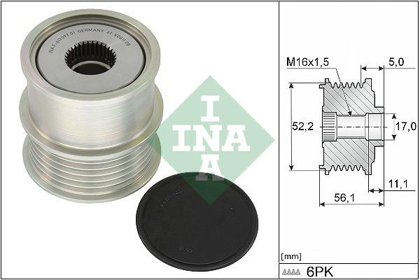 INA Alternator Freewheel Clutch Article number: 535 0363 10 cheaply