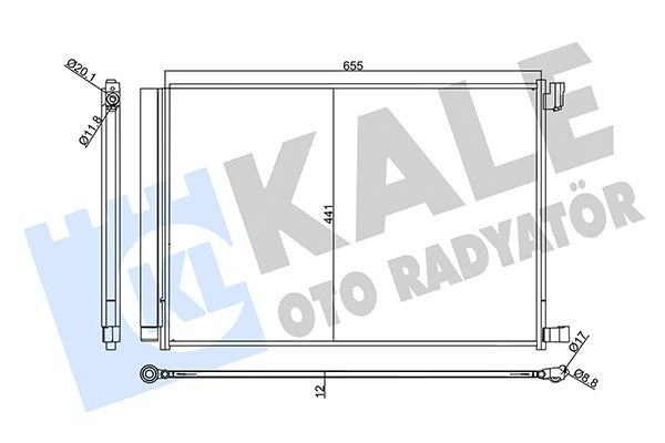 KALE OTO RADYATOR Air conditioning condenser Article number: 357740 cheaply