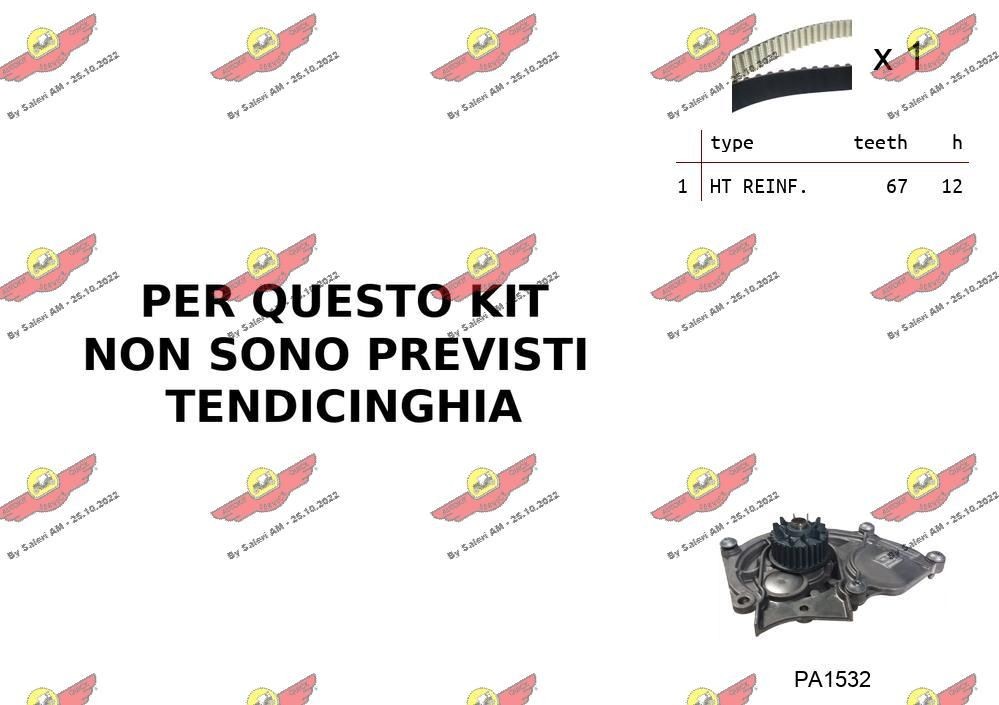 AUTOKIT Water pump and timing belt kit Article number: 04.5B04PA cheaply
