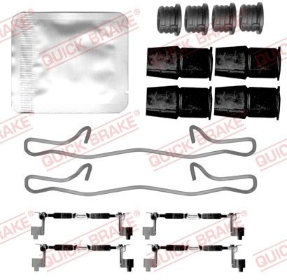 QUICK BRAKE 109-0155 Monteringssæt til bremseklodser MODEL S P85D AWD 738 HK EL