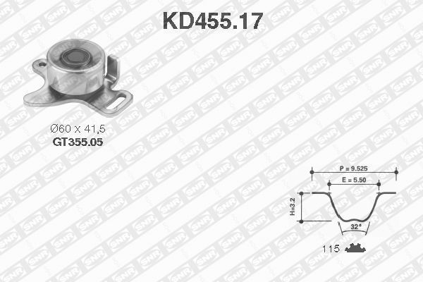 SNR Tandremssæt Varenummer: KD455.17 billige