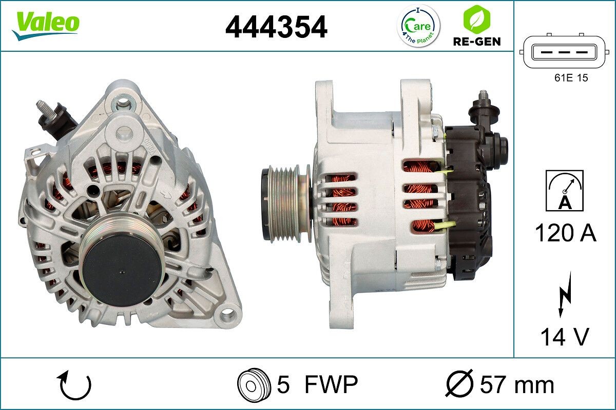 VALEO Generator Varenummer: 444354 billige