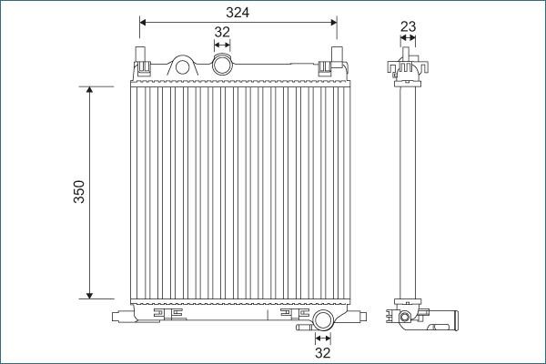 VALEO Engine radiator Article number: 701128 cheaply