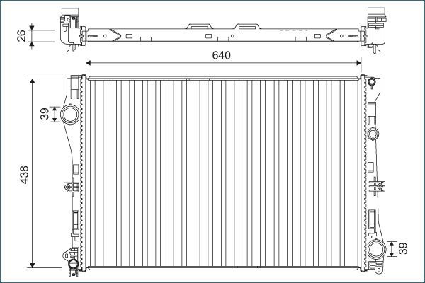 VALEO Engine radiator Article number: 701142 cheaply