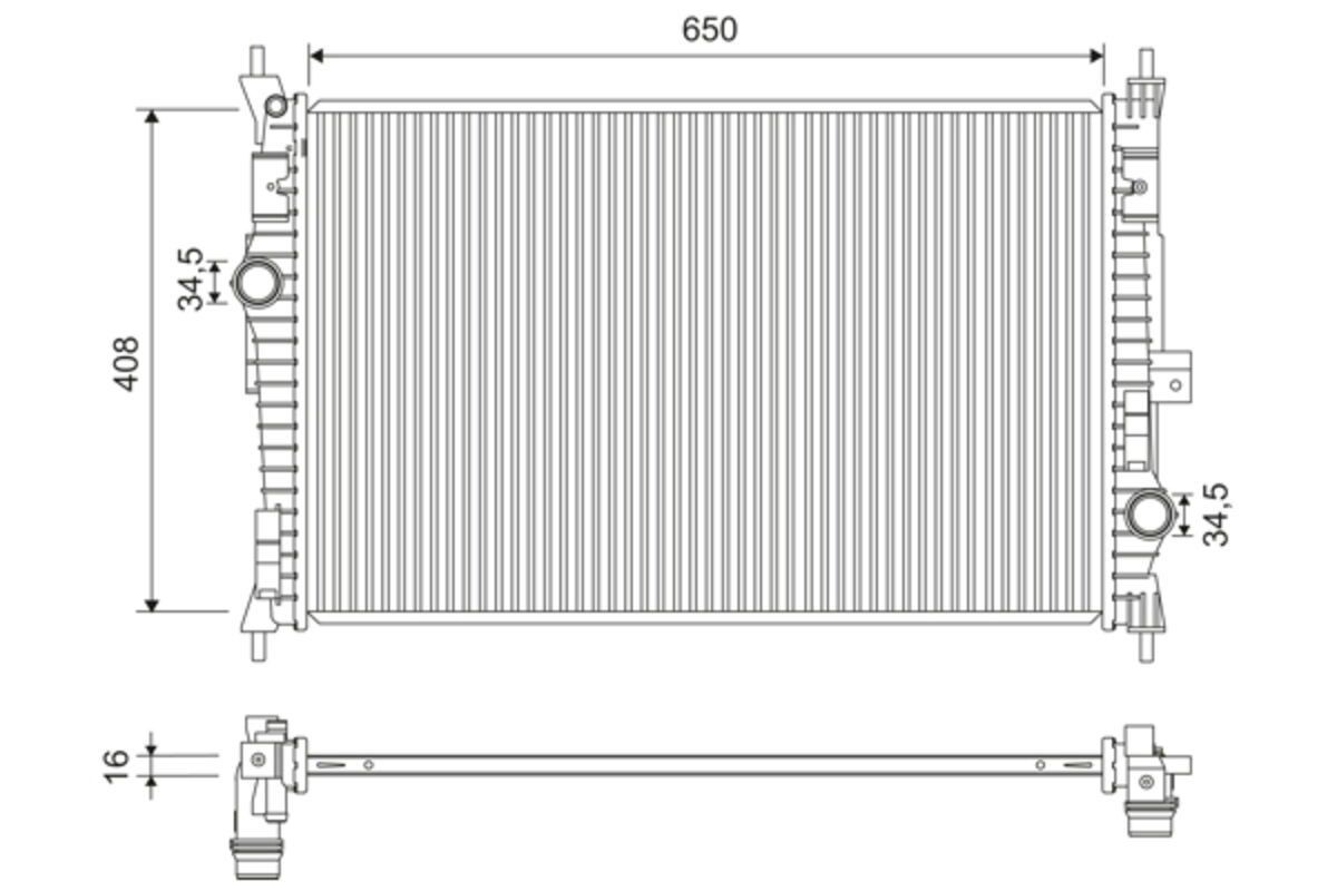 VALEO Engine radiator Article number: 701173 cheaply