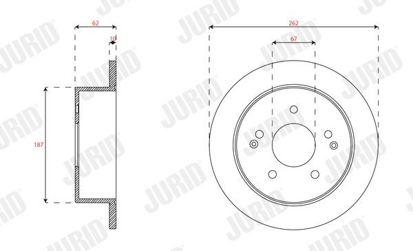 JURID Brake disc Article number: 563341JC cheaply
