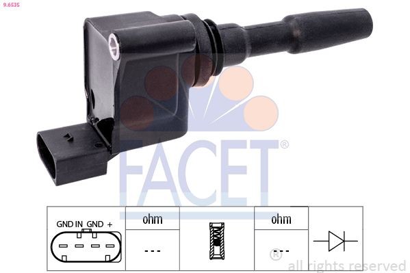 FACET Ignition coil Article number: 9.6535 cheaply