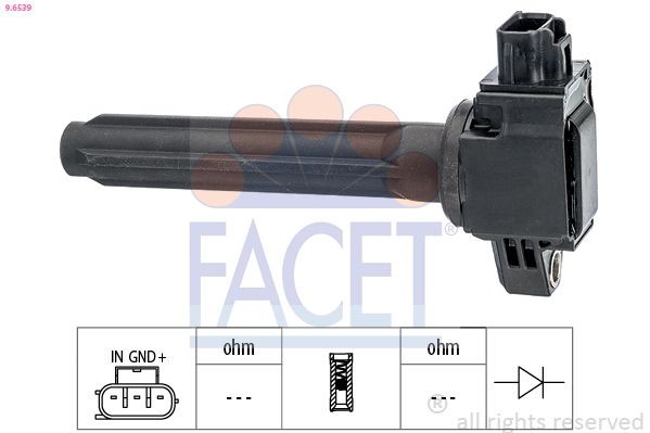 FACET Ignition coil Article number: 9.6539 cheaply