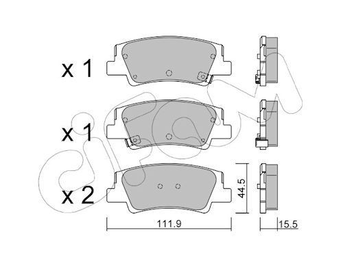CIFAM Brake pad set Article number: 822-1299-0 cheaply