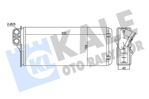 KALE OTO RADYATOR Heater matrix Article number: 346410 cheaply