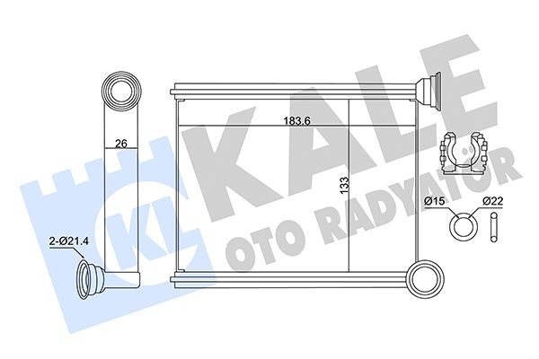KALE OTO RADYATOR Heater matrix Article number: 346420 cheaply