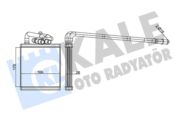 KALE OTO RADYATOR Heater matrix Article number: 346545 cheaply