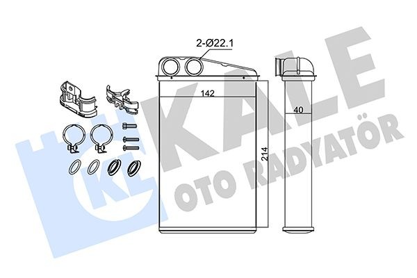 KALE OTO RADYATOR Heater matrix Article number: 346710 cheaply