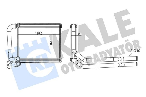 KALE OTO RADYATOR Heater matrix Article number: 355080 cheaply