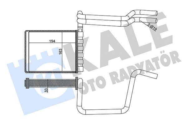 KALE OTO RADYATOR Heater matrix Article number: 355125 cheaply