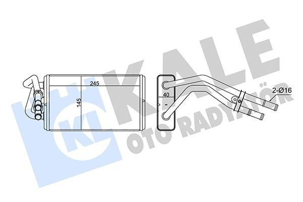 KALE OTO RADYATOR Heater matrix Article number: 355195 cheaply