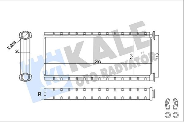 KALE OTO RADYATOR Heater matrix Article number: 357335 cheaply