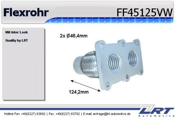 LRT Flex Hose, exhaust system Article number: FF45125VW cheaply