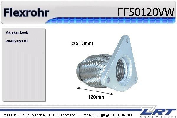 LRT Flex Hose, exhaust system Article number: FF50120VW cheaply