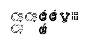 HJS Exhaust mounting kit Article number: 82 11 2366 cheaply